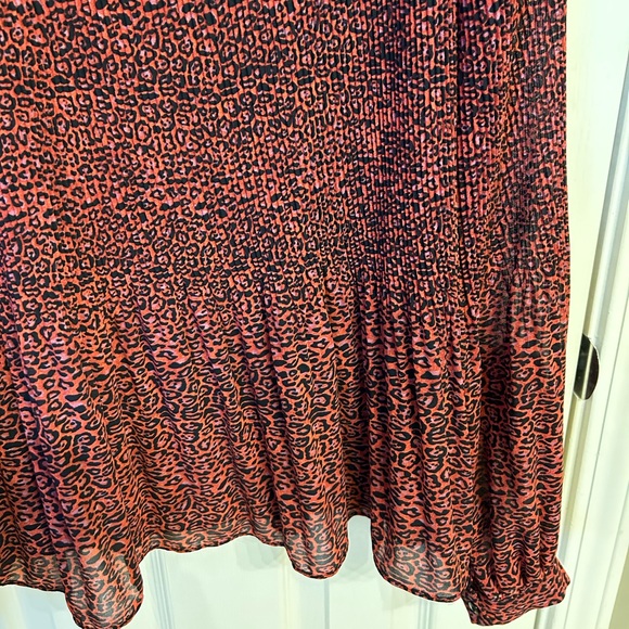 Zara Red and Black Cheetah Long Sleeve Size Small - Picture 3 of 6